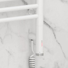 Полотенцесушитель электрический 800х400 белый глянец МЭМ правый Сунержа Богема с полкой 3.0 12-5807-8040