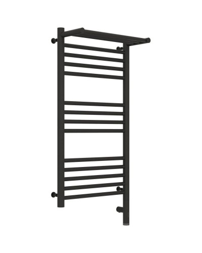 Полотенцесушитель электрический 800х400 темный титан муар МЭМ правый Сунержа Богема с полкой 3.0 15-5807-8040