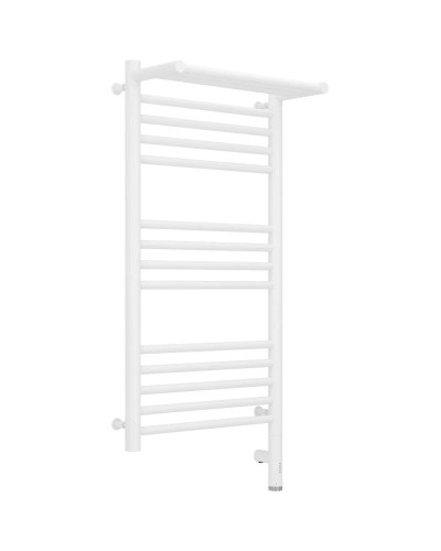 Полотенцесушитель электрический 800х400 белый матовый МЭМ правый Сунержа Богема с полкой 3.0 30-5807-8040