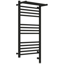 Полотенцесушитель электрический 800х400 черный матовый МЭМ правый Сунержа Богема с полкой 3.0 31-5807-8040