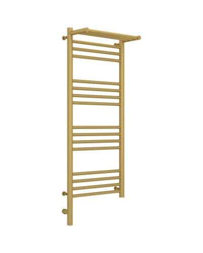 Полотенцесушитель электрический 1000х400 золотой матовый МЭМ левый Сунержа Богема с полкой 3.0 032-5806-1040