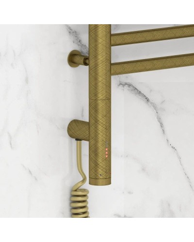 Полотенцесушитель электрический 1000х400 состаренная бронза МЭМ левый Сунержа Богема с полкой 3.0 05-5806-1040