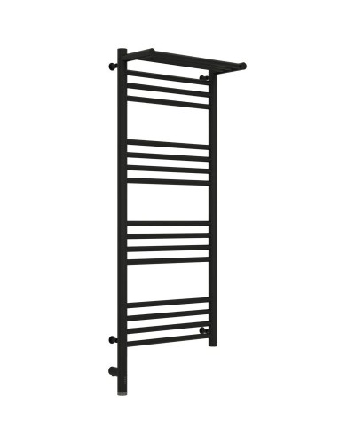 Полотенцесушитель электрический 1000х400 черный матовый МЭМ левый Сунержа Богема с полкой 3.0 31-5806-1040