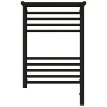 Полотенцесушитель электрический 600х400 черный матовый МЭМ правый Сунержа Богема с полкой 3.0 31-5807-6040