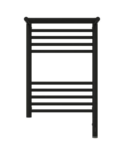 Полотенцесушитель электрический 600х400 черный матовый МЭМ правый Сунержа Богема с полкой 3.0 31-5807-6040