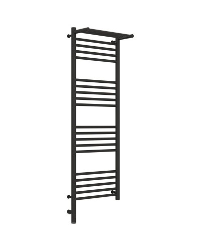 Полотенцесушитель электрический 1200х400 темный титан муар МЭМ левый Сунержа Богема с полкой 3.0 15-5806-1240