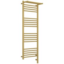 Полотенцесушитель электрический 1200х400 золотой матовый МЭМ правый Сунержа Богема с полкой 3.0 032-5807-1240