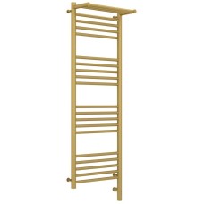 Полотенцесушитель электрический 1200х400 золотой матовый МЭМ правый Сунержа Богема с полкой 3.0 032-5807-1240