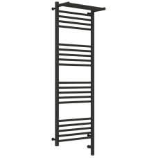 Полотенцесушитель электрический 1200х400 темный титан муар МЭМ правый Сунержа Богема с полкой 3.0 15-5807-1240