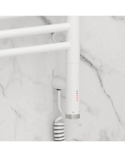 Полотенцесушитель электрический 1200х400 белый матовый МЭМ правый Сунержа Богема с полкой 3.0 30-5807-1240