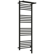 Полотенцесушитель электрический 1200х400 черный матовый МЭМ правый Сунержа Богема с полкой 3.0 31-5807-1240