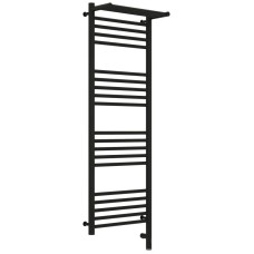 Полотенцесушитель электрический 1200х400 черный матовый МЭМ правый Сунержа Богема с полкой 3.0 31-5807-1240