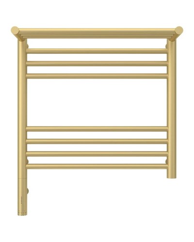 Полотенцесушитель электрический 500х500 шампань матовая МЭМ левый Сунержа Богема с полкой 3.0 022-5806-5050