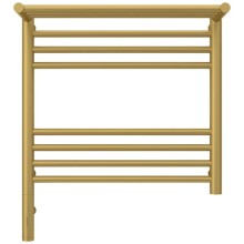 Полотенцесушитель электрический 500х500 золотой матовый МЭМ левый Сунержа Богема с полкой 3.0 032-5806-5050