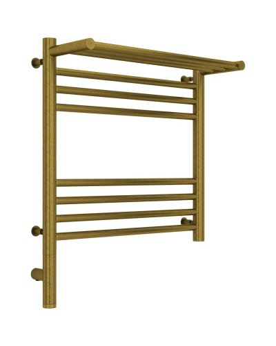 Полотенцесушитель электрический 500х500 состаренная бронза МЭМ левый Сунержа Богема с полкой 3.0 05-5806-5050