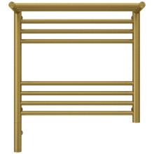 Полотенцесушитель электрический 500х500 состаренная латунь МЭМ левый Сунержа Богема с полкой 3.0 051-5806-5050