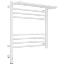 Полотенцесушитель электрический 500х500 белый глянец МЭМ левый Сунержа Богема с полкой 3.0 12-5806-5050