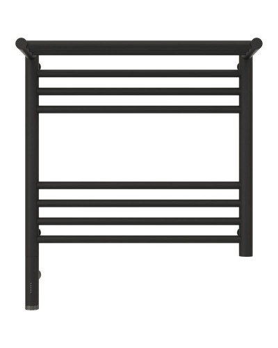 Полотенцесушитель электрический 500х500 темный титан муар МЭМ левый Сунержа Богема с полкой 3.0 15-5806-5050