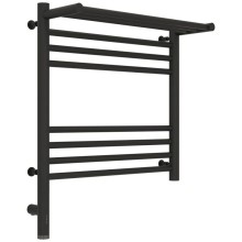 Полотенцесушитель электрический 500х500 темный титан муар МЭМ левый Сунержа Богема с полкой 3.0 15-5806-5050