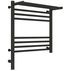 Полотенцесушитель электрический 500х500 темный титан муар МЭМ левый Сунержа Богема с полкой 3.0 15-5806-5050