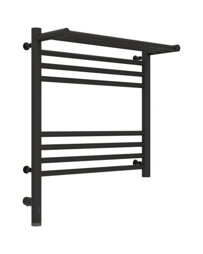 Полотенцесушитель электрический 500х500 темный титан муар МЭМ левый Сунержа Богема с полкой 3.0 15-5806-5050