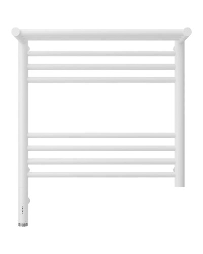 Полотенцесушитель электрический 500х500 белый матовый МЭМ левый Сунержа Богема с полкой 3.0 30-5806-5050