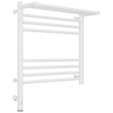 Полотенцесушитель электрический 500х500 белый матовый МЭМ левый Сунержа Богема с полкой 3.0 30-5806-5050