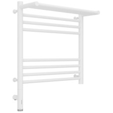 Полотенцесушитель электрический 500х500 белый матовый МЭМ левый Сунержа Богема с полкой 3.0 30-5806-5050