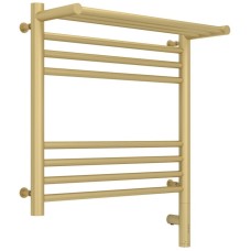 Полотенцесушитель электрический 500х500 шампань матовая МЭМ правый Сунержа Богема с полкой 3.0 022-5807-5050