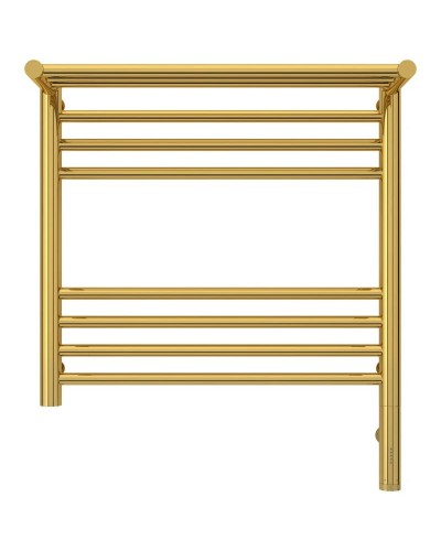 Полотенцесушитель электрический 500х500 золотой МЭМ правый Сунержа Богема с полкой 3.0 03-5807-5050