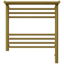 Полотенцесушитель электрический 500х500 состаренная бронза МЭМ правый Сунержа Богема с полкой 3.0 05-5807-5050