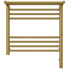 Полотенцесушитель электрический 500х500 состаренная латунь МЭМ правый Сунержа Богема с полкой 3.0 051-5807-5050