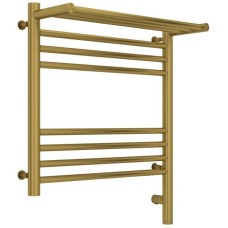 Полотенцесушитель электрический 500х500 состаренная латунь МЭМ правый Сунержа Богема с полкой 3.0 051-5807-5050