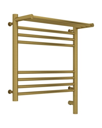 Полотенцесушитель электрический 500х500 состаренная латунь МЭМ правый Сунержа Богема с полкой 3.0 051-5807-5050