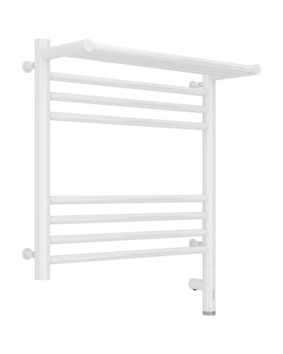 Полотенцесушитель электрический 500х500 белый глянец МЭМ правый Сунержа Богема с полкой 3.0 12-5807-5050