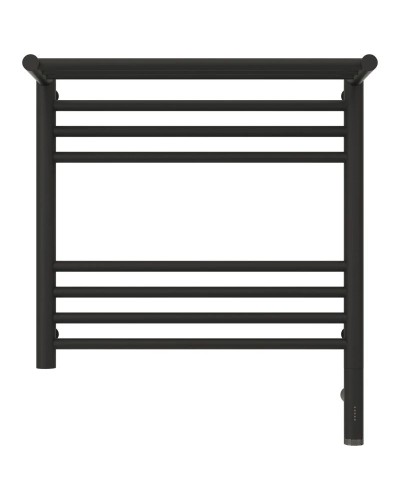 Полотенцесушитель электрический 500х500 темный титан муар МЭМ правый Сунержа Богема с полкой 3.0 15-5807-5050