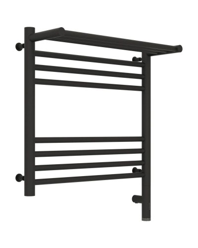 Полотенцесушитель электрический 500х500 темный титан муар МЭМ правый Сунержа Богема с полкой 3.0 15-5807-5050