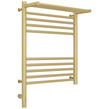 Полотенцесушитель электрический 600х500 шампань матовая МЭМ левый Сунержа Богема с полкой 3.0 022-5806-6050