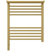 Полотенцесушитель электрический 600х500 золотой матовый МЭМ левый Сунержа Богема с полкой 3.0 032-5806-6050