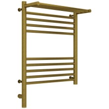 Полотенцесушитель электрический 600х500 состаренная бронза МЭМ левый Сунержа Богема с полкой 3.0 05-5806-6050