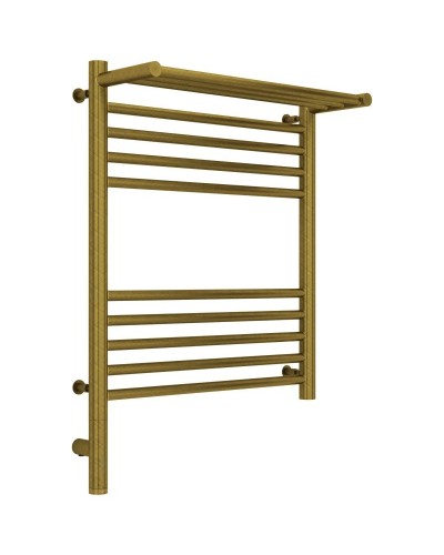 Полотенцесушитель электрический 600х500 состаренная бронза МЭМ левый Сунержа Богема с полкой 3.0 05-5806-6050