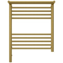 Полотенцесушитель электрический 600х500 состаренная латунь МЭМ левый Сунержа Богема с полкой 3.0 051-5806-6050