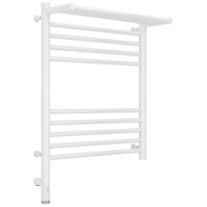 Полотенцесушитель электрический 600х500 белый глянец МЭМ левый Сунержа Богема с полкой 3.0 12-5806-6050