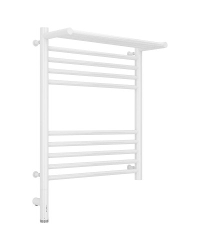 Полотенцесушитель электрический 600х500 белый глянец МЭМ левый Сунержа Богема с полкой 3.0 12-5806-6050