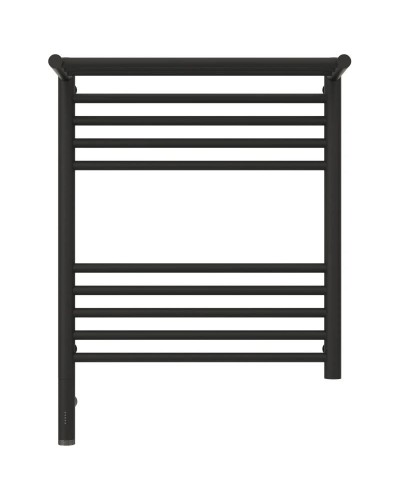 Полотенцесушитель электрический 600х500 темный титан муар МЭМ левый Сунержа Богема с полкой 3.0 15-5806-6050