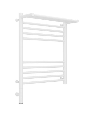 Полотенцесушитель электрический 600х500 белый матовый МЭМ левый Сунержа Богема с полкой 3.0 30-5806-6050