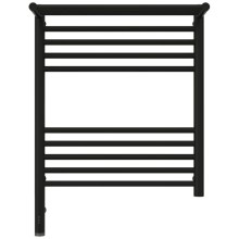 Полотенцесушитель электрический 600х500 черный матовый МЭМ левый Сунержа Богема с полкой 3.0 31-5806-6050
