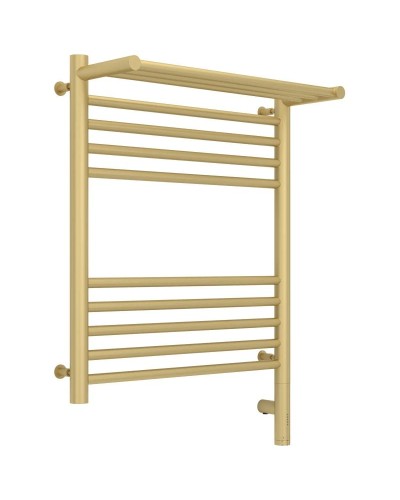 Полотенцесушитель электрический 600х500 шампань матовая МЭМ правый Сунержа Богема с полкой 3.0 022-5807-6050