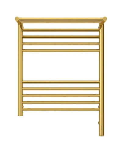 Полотенцесушитель электрический 600х500 золотой МЭМ правый Сунержа Богема с полкой 3.0 03-5807-6050