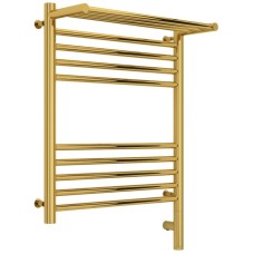 Полотенцесушитель электрический 600х500 золотой МЭМ правый Сунержа Богема с полкой 3.0 03-5807-6050
